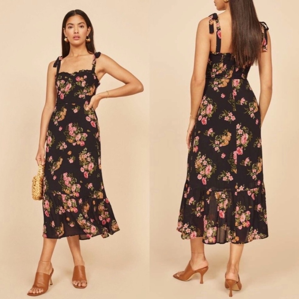 Nikita Black and Pink Floral Dress